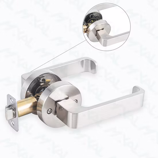 Modern Lock Passage Door Handle Lock Front Lever with Zinc Alloy