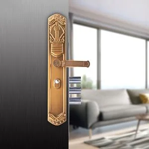 High Quality Solid Brass Door Handle Zinc Alloy Door Lever on Zinc Rose for Interior Doors