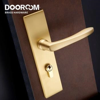 High Quality Solid Brass Door Handle Zinc Alloy Door Lever on Zinc Rose for Interior Doors